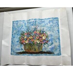 Adriana Silvia Sherem oil painting floral Perpetuo tu Aroma de Amor with CoA